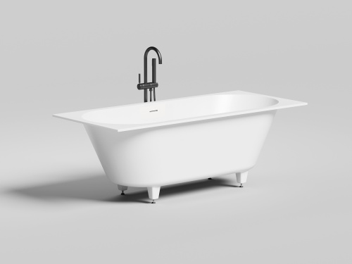 Ванна из литьевго мрамора Salini ORNELLA 103511G 180х80 встраиваемая прямоугольная с ножками